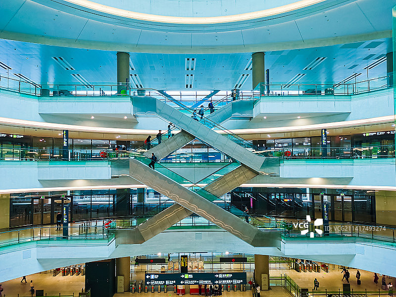 上海市虹桥国际机场-商场内部图片素材