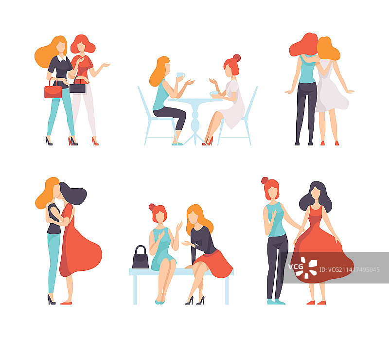 拥抱在一起的女性朋友图片素材