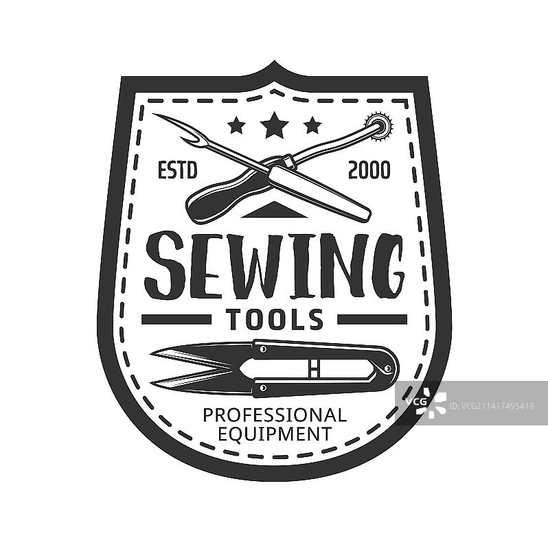 缝纫工具复古图标图片素材