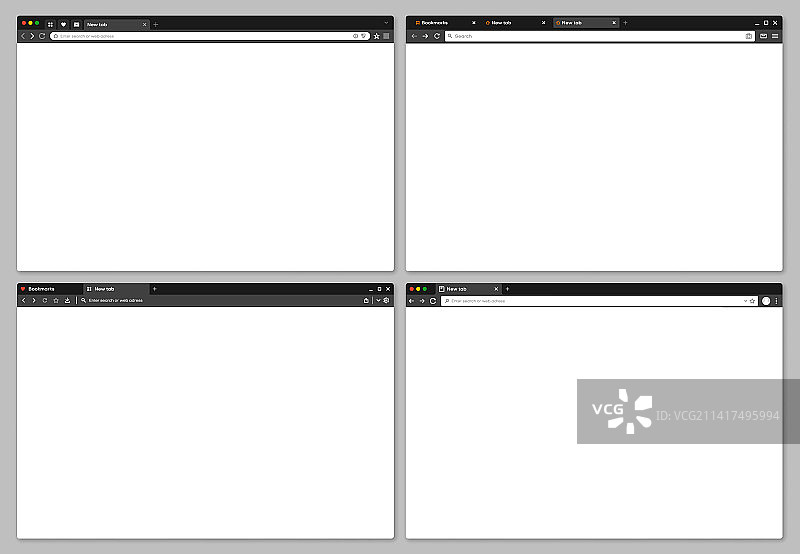 带有蝙蝠界面的网页浏览器窗口模型图片素材