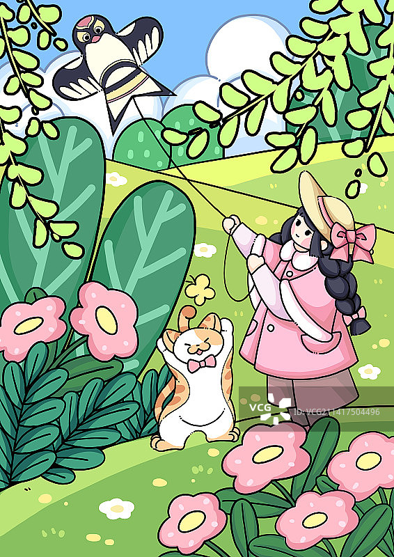 春天放风筝图片素材