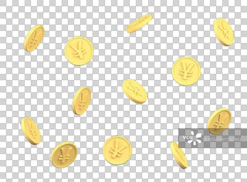 金融金币三维立体模型图片素材