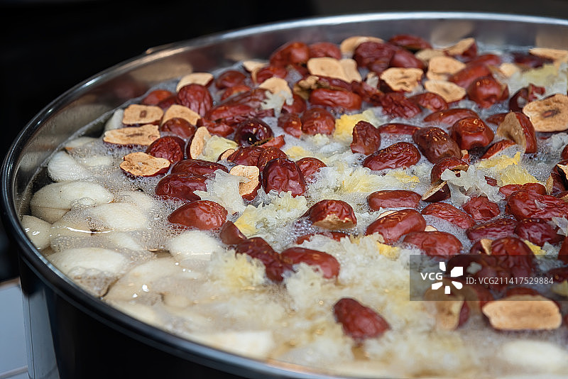 陕西省咸阳市袁家村小吃银耳汤图片素材