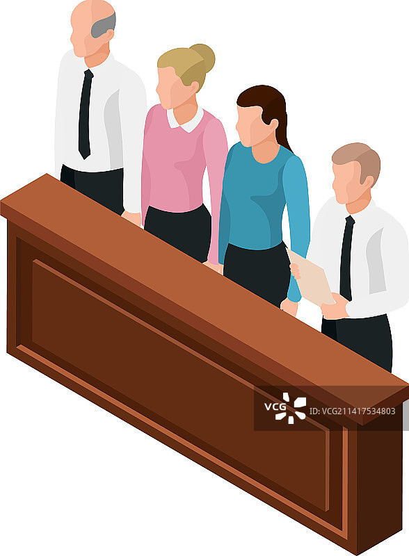 陪审团法庭2.5D图图片素材