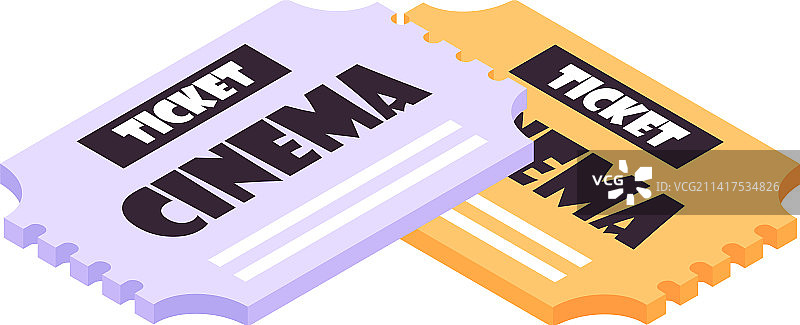 电影票等距图图片素材