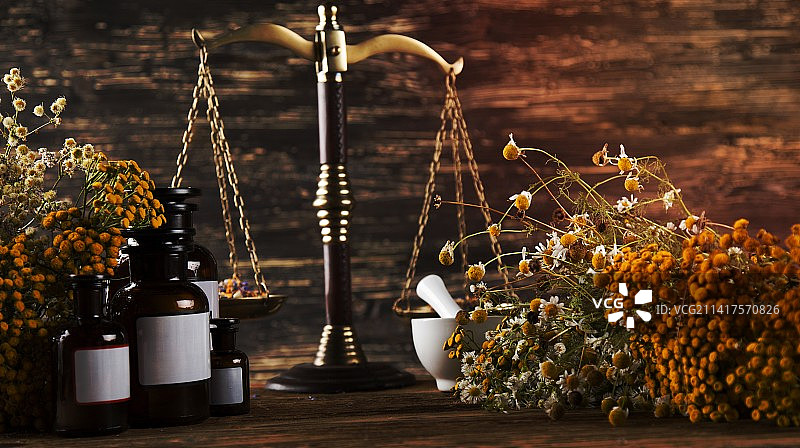 桌子上花瓶里的花朵特写图片素材