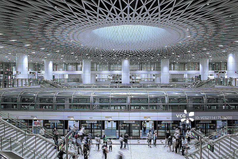 深圳岗厦北地铁站图片素材