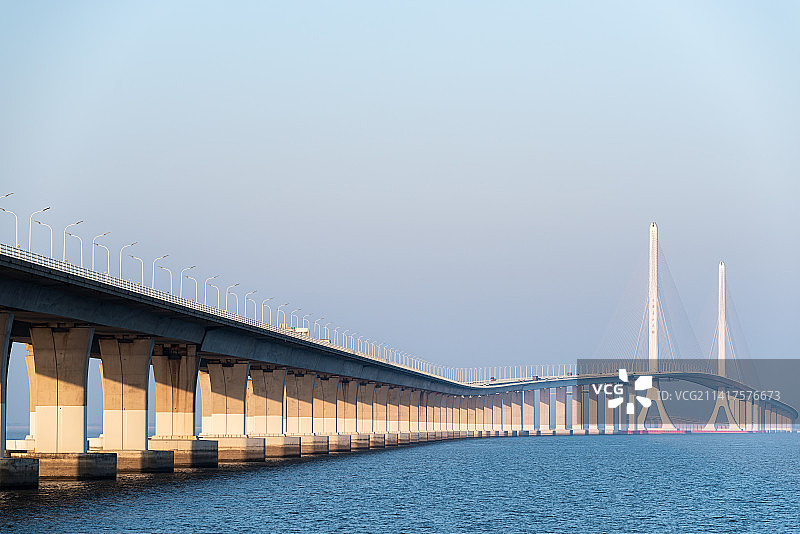 上海崇明长江大桥组图图片素材