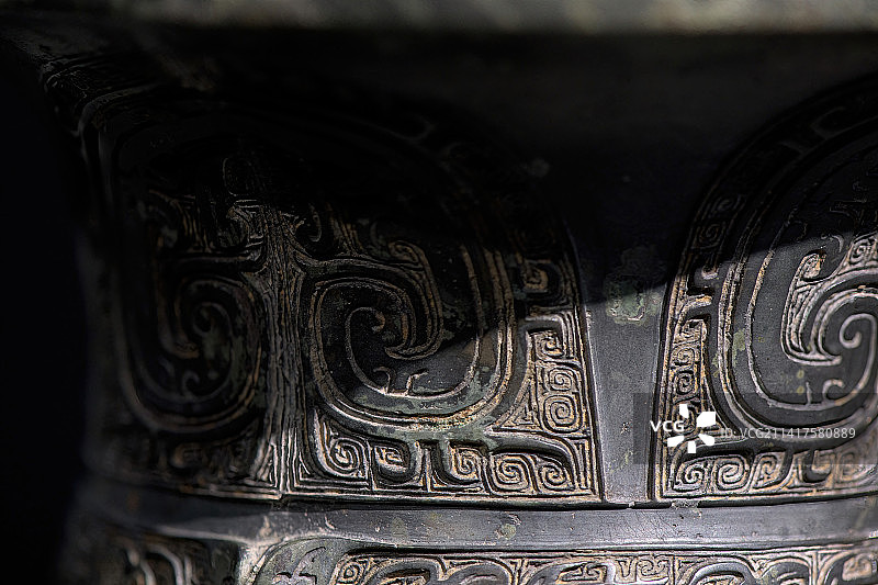 西周_凤鸟纹提梁卣_山西博物院_良渚博物院_郁郁乎文哉展图片素材