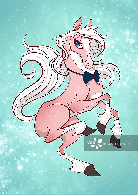 粉色的骏马图片素材