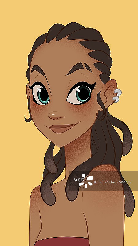 女孩卡通头像图片素材