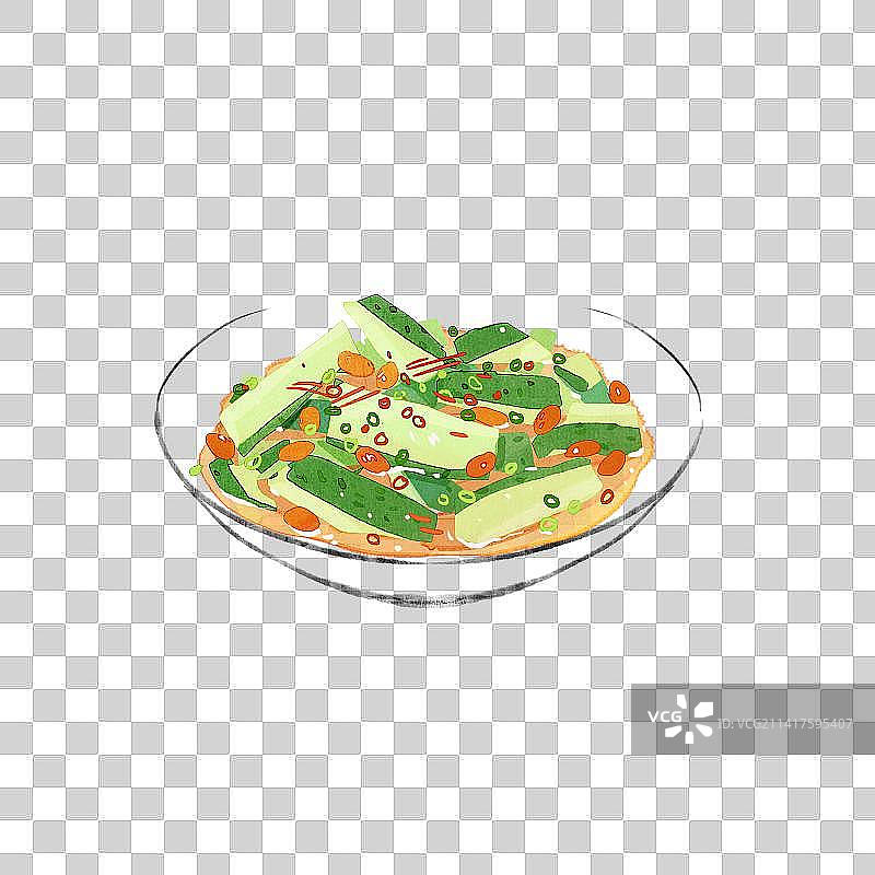 一碗凉拌黄瓜图片素材