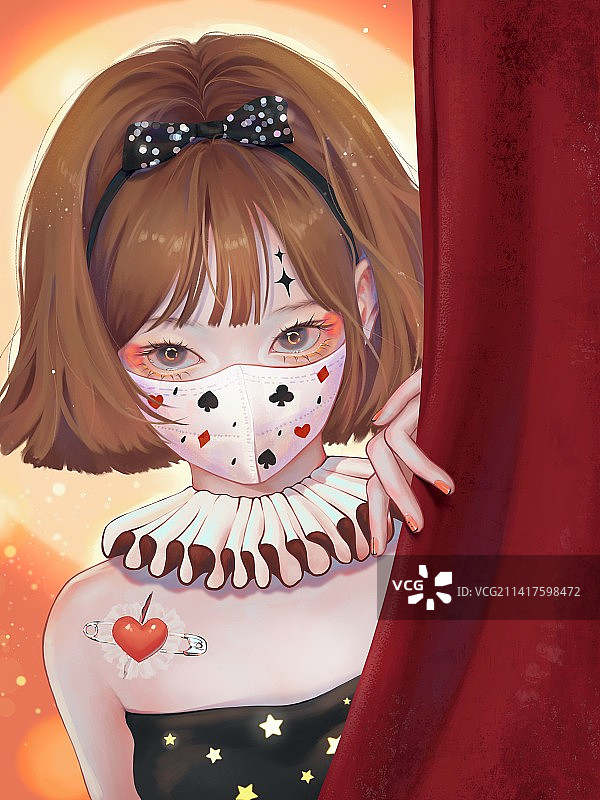 马戏团的小丑女孩图片素材