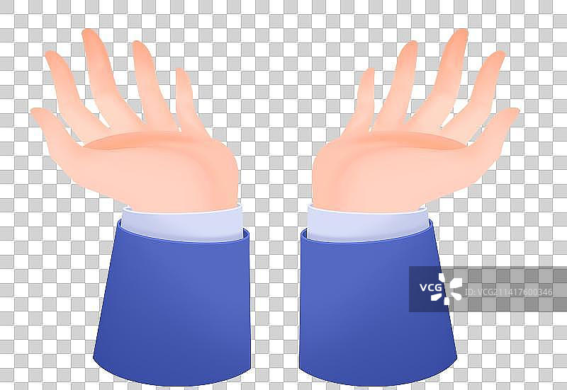 卡通向上托举的手图片素材