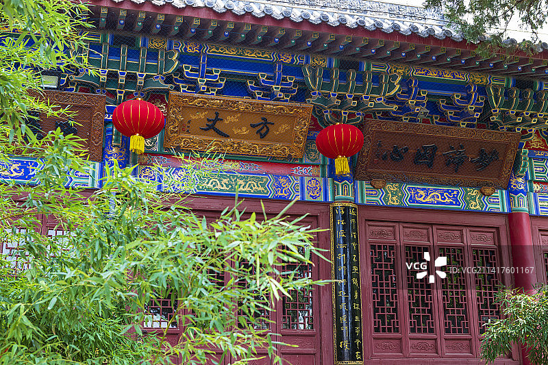 河南省郑州登封大法王寺夏天户外风光图片素材