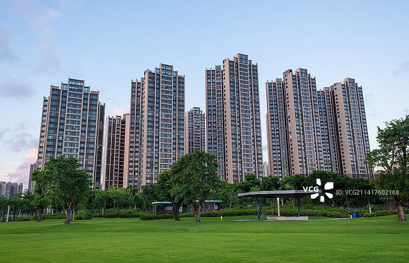 中国广东珠海市金湾区航空新城的住宅区建筑图片素材