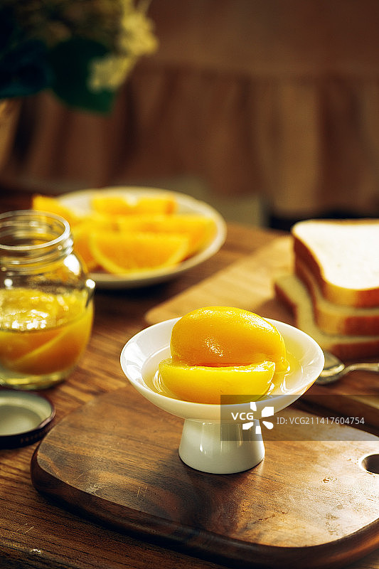 黄桃罐头图片素材