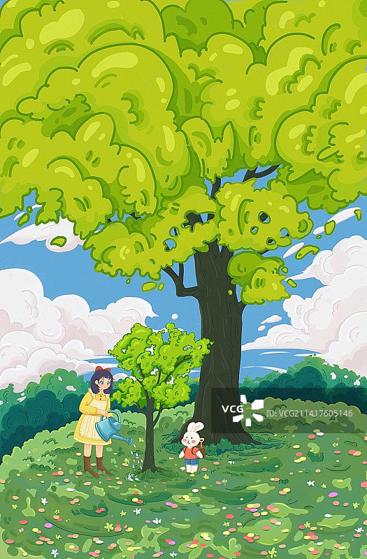 植树节图片素材