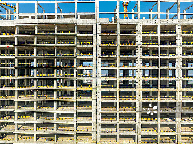 高视角在建建筑工地图片素材