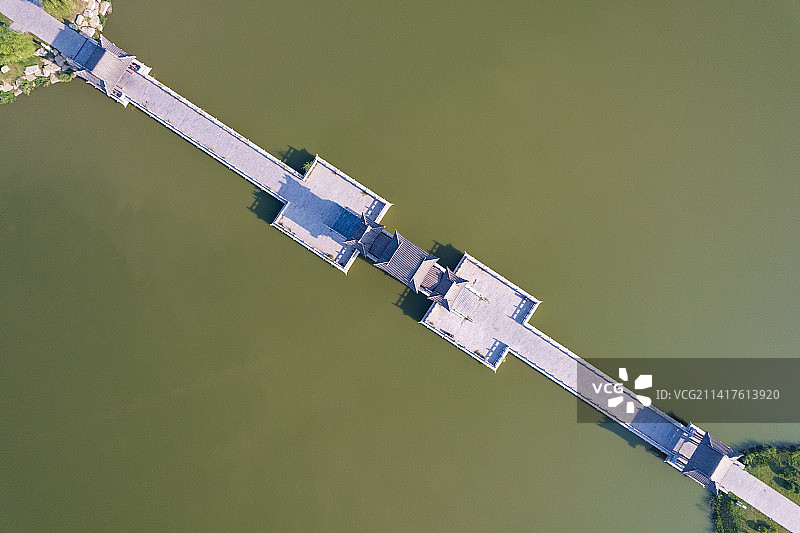 河南商丘古城高视角航拍风光图片素材