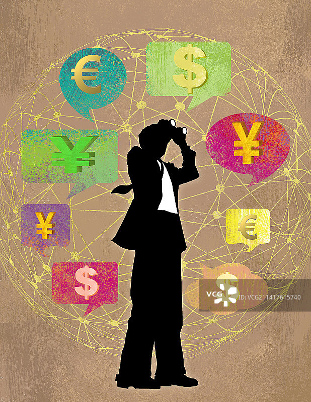 商务投资与观察图片素材