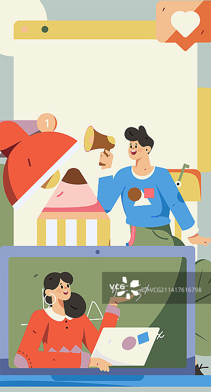 教育学习的人物扁平矢量概念手绘插画图片素材