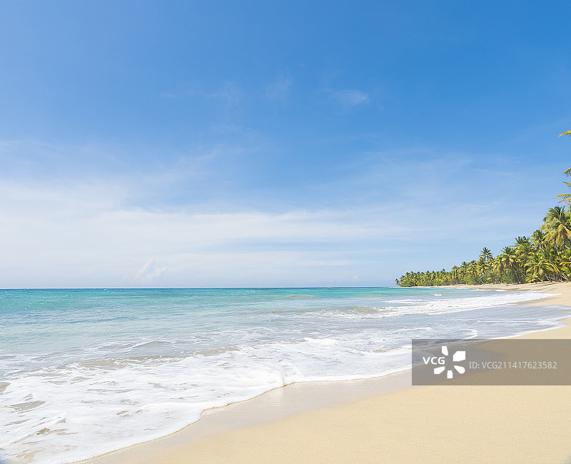 美国海滩的蓝天景色图片素材