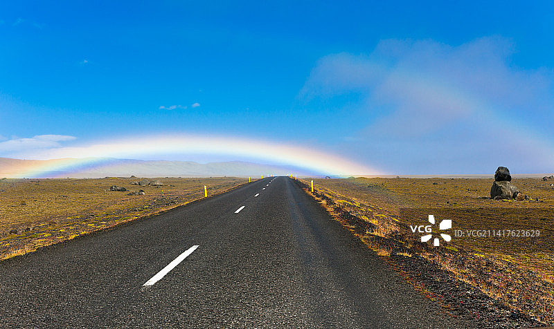 美国的田野空旷道路图片素材