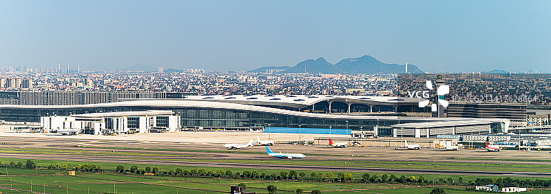杭州萧山国际机场全景图图片素材