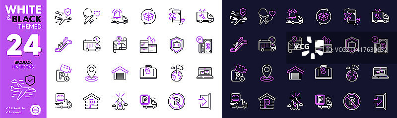 行李保护飞行保险和停车图片素材