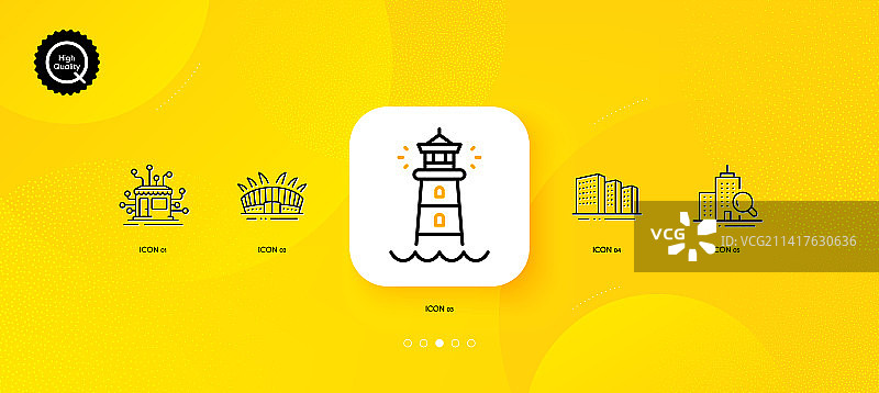 灯塔建筑极简线条图片素材