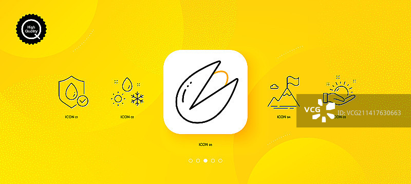 开心果和晴朗天气极简图标图片素材