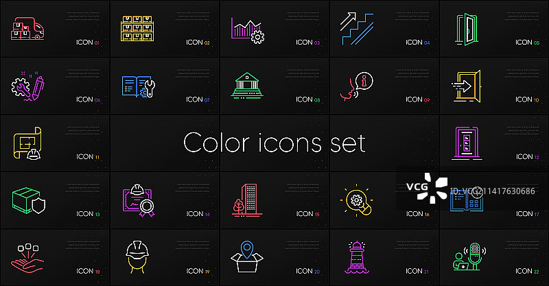 送货卡车入口和工程图片素材