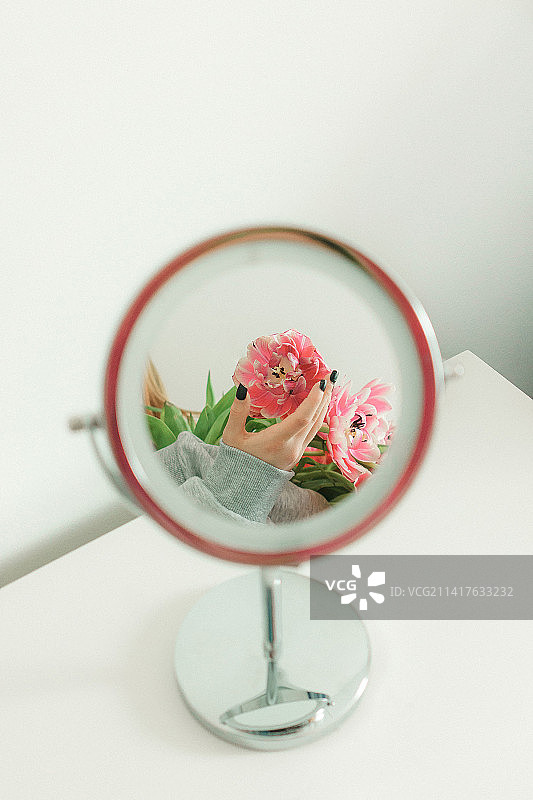 芬兰餐桌上的甜点，高角度拍摄图片素材