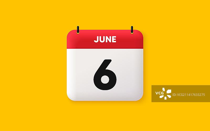 每月第6天图标活动日程日期图片素材