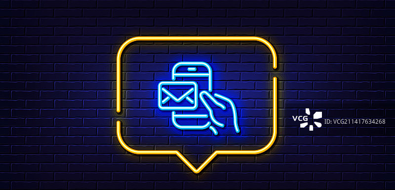 信使邮件线性图标新邮件注册图片素材