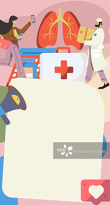 医疗人物抗疫扁平矢量概念运营手绘插画图片素材
