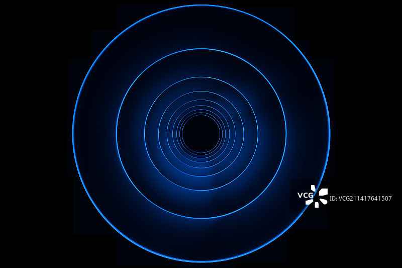 霓虹灯隧道空间背景3D渲染图片素材