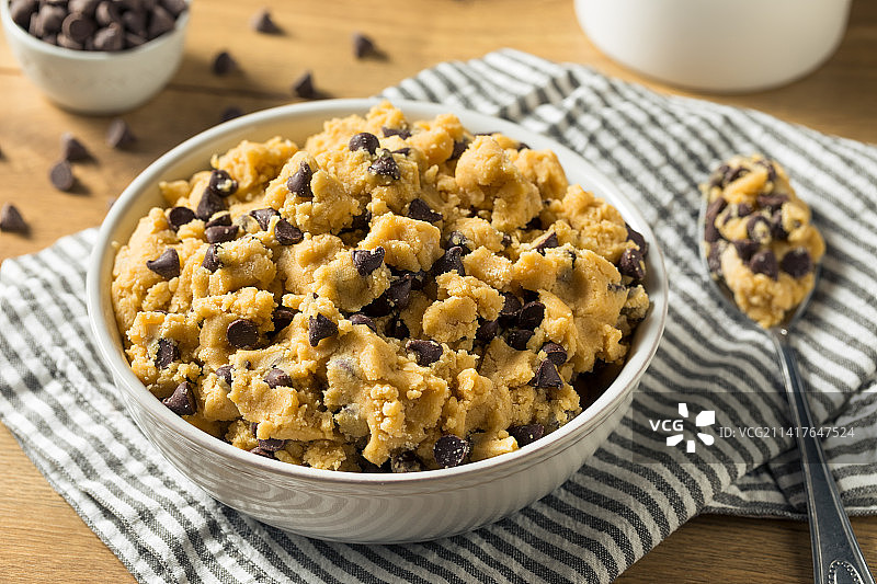 自制生巧克力曲奇面团，美国图片素材