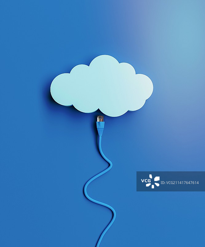 卡通云与以太网线，罗马尼亚图片素材