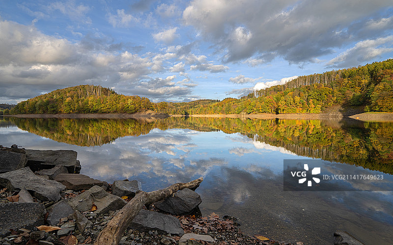 德国贝吉施土地的湖景图片素材