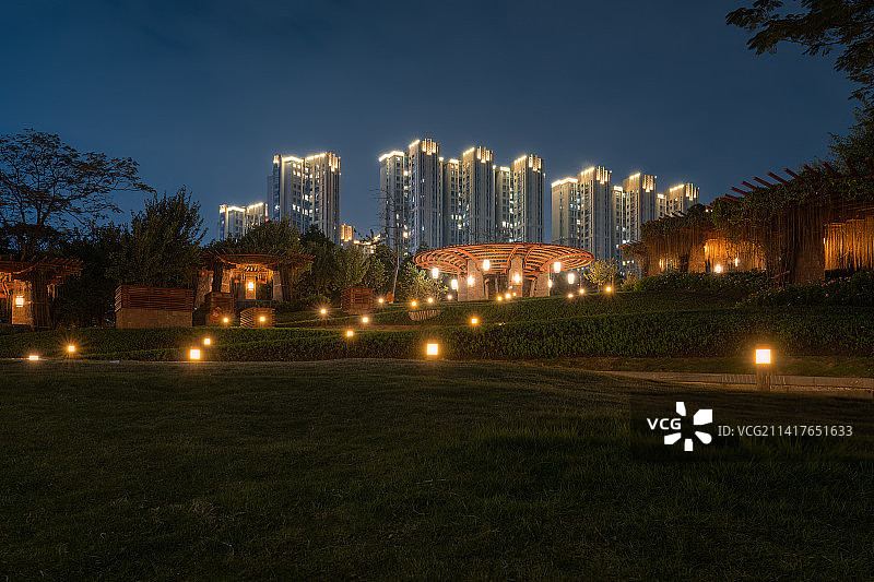 佛山，千灯湖公园，住宅图片素材