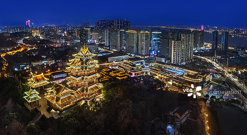 阅江楼夜色图片素材
