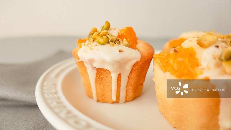 橘子酸奶小蛋糕图片素材
