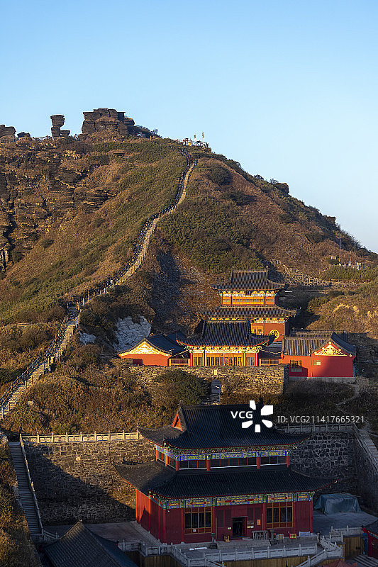 中国贵州省铜仁市江口县梵净山承恩寺图片素材