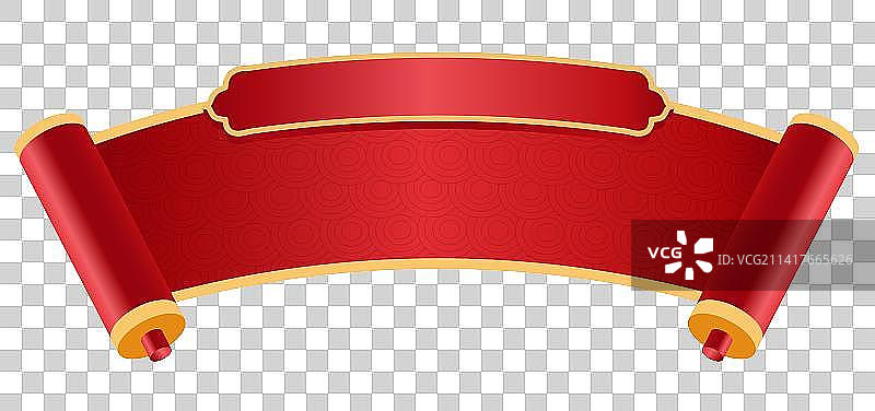 国潮中国传统元素卷轴插画图片素材