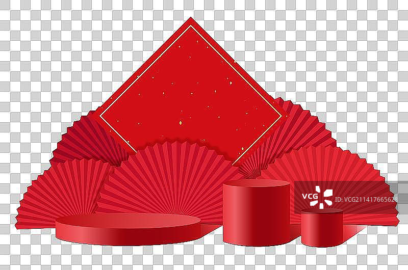 国潮中国传统元素卷轴插画图片素材