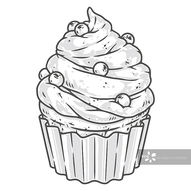 彩色纸杯蛋糕标签图片素材