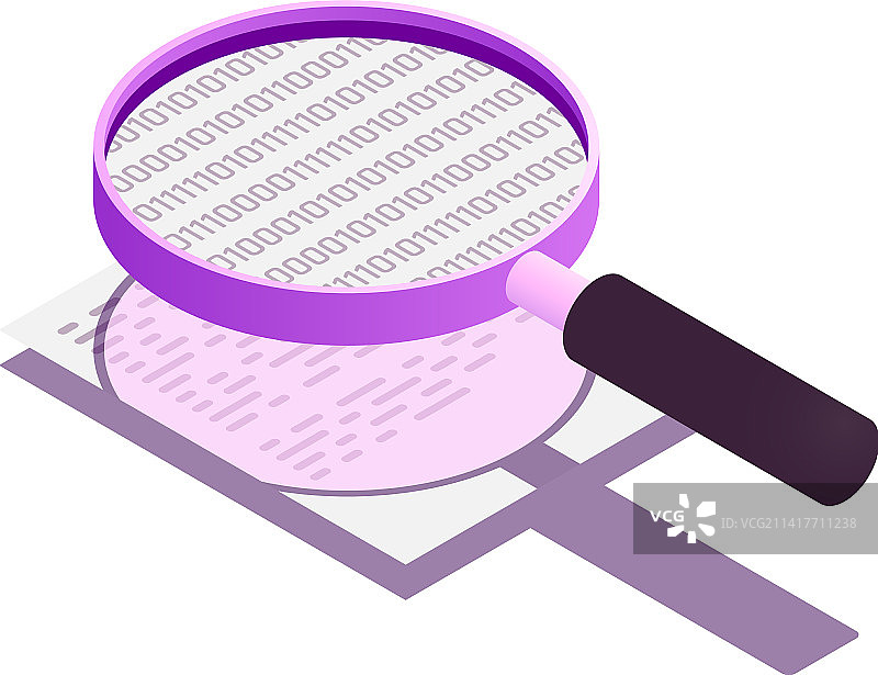 2.5D搜索引擎优化放大镜组合图片素材