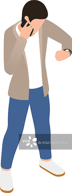 男人打电话沟通图片素材